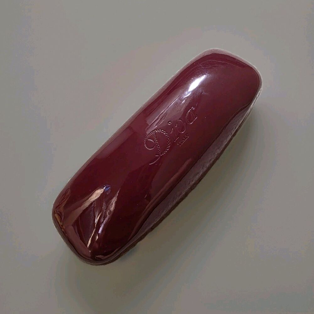 Diva Italy Eyewear Hard Case Burgundy for Glasses Sunglasses Clamshell Box